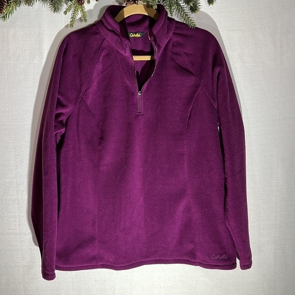 cabela’s purple fleece 1/4 zip, size XLTG, in very good condition - Picture 2 of 5